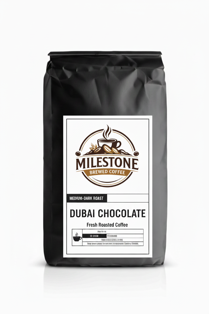 Dubai Chocolate Coffee — Pistachio & Chocolate Medium Roast | Milestone Brewed Coffee