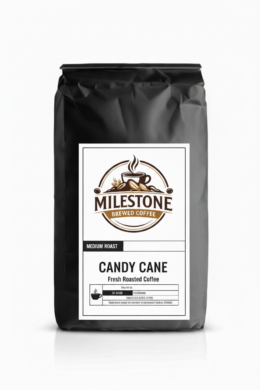 Candy Cane Coffee — Peppermint Flavored Medium Roast | Milestone Brewed Coffee
