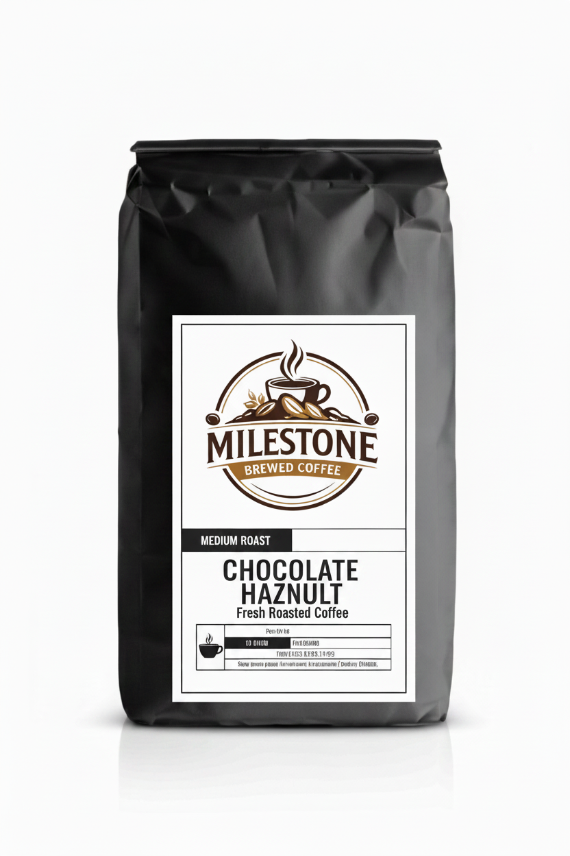 Chocolate Hazelnut Coffee — Rich Cocoa & Nut Medium Roast | Milestone Brewed Coffee