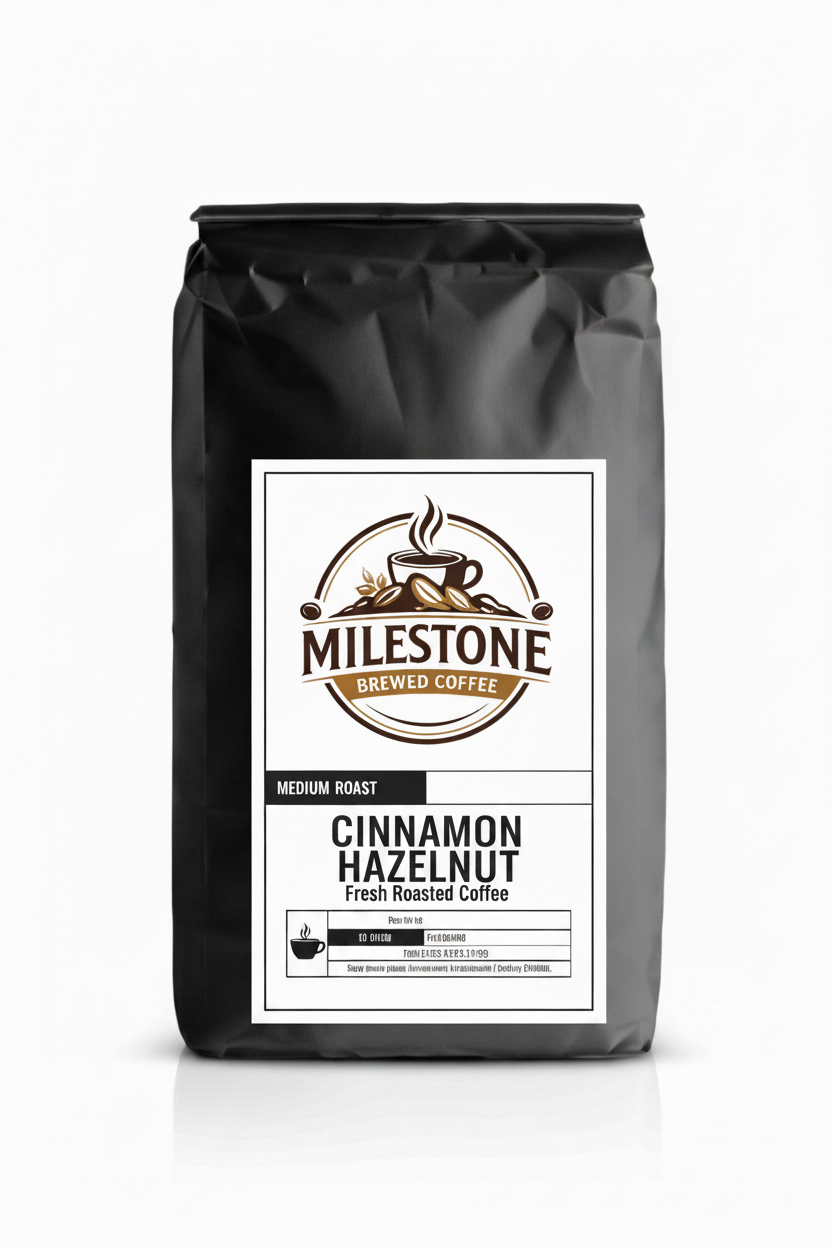 Cinnamon Hazelnut Coffee — Spiced Nut Medium Roast | Milestone Brewed Coffee