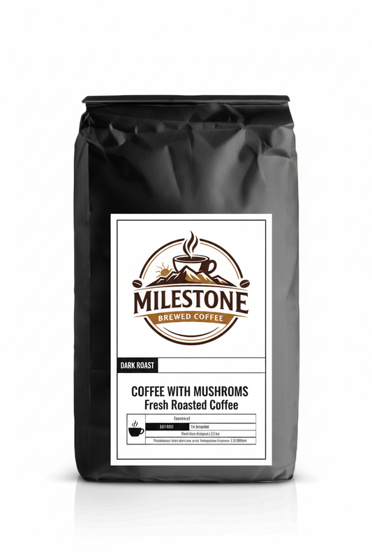 Coffee With Mushrooms Dark Roast - Closer