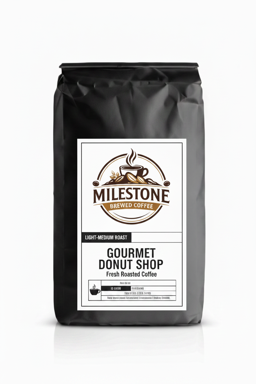 Gourmet Donut Shop Coffee — Bakery Sweet Light-Medium Roast | Milestone Brewed Coffee