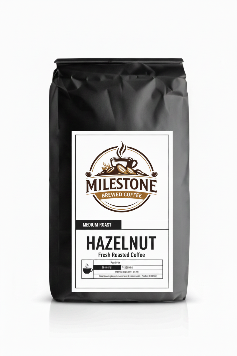 Hazelnut Coffee — Toasted Hazelnut Medium Roast | Milestone Brewed Coffee