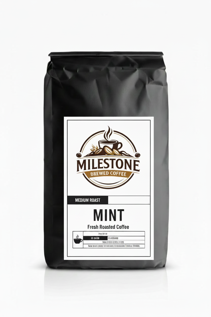Mint Coffee — Crisp Peppermint Medium Roast | Milestone Brewed Coffee