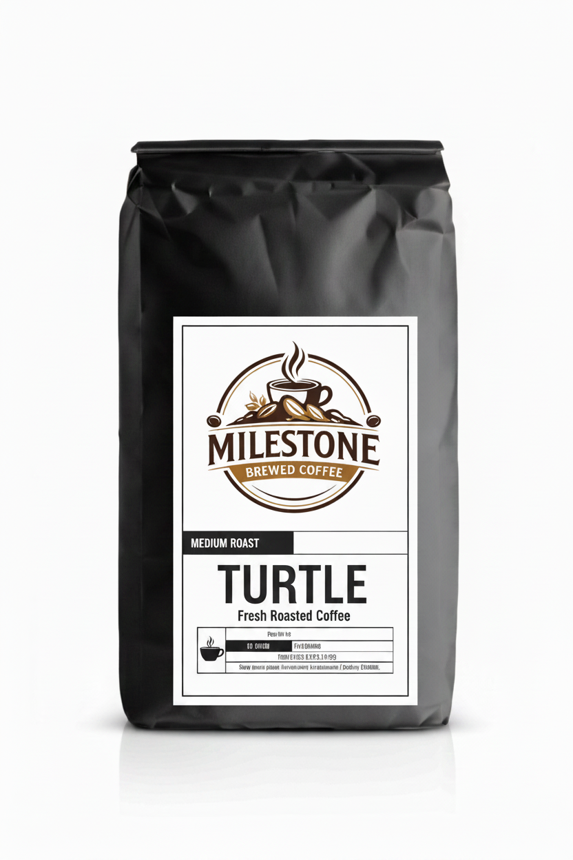 Turtle Coffee — Chocolate, Caramel & Pecan Medium Roast | Milestone Brewed Coffee